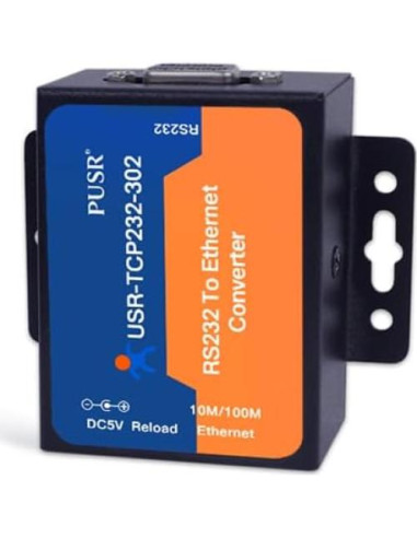 Convertidor RS232 a Ethernet USR-TCP232-302 con Modbus y DNS