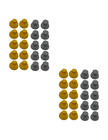 Tapas de Joystick Magik para Gamecube - 40 Piezas Amarillo y Gris