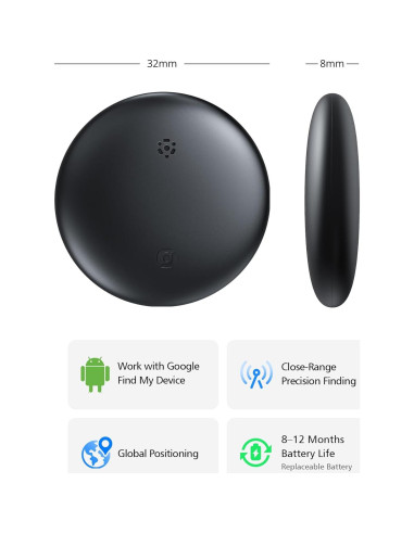 Etiqueta de Rastreo Inteligente Midlocater para Android, Negro