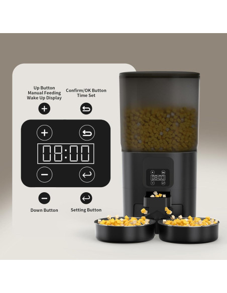 Dispensador Automático de Comida para Gatos PAPIFEED 7L Dispensador Automático de Comida para Gatos PAPIFEED 7L