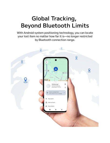 Etiqueta de Rastreo Inteligente Midlocater para Android, Negro Etiqueta de Rastreo Inteligente Midlocater para Android, Negro