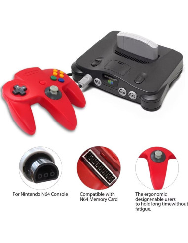 Controlador Clásico con Cable Suifaqi para Nintendo 64 - 1.8m
