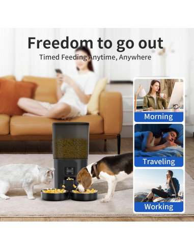 Dispensador Automático de Comida para Gatos PAPIFEED 7L