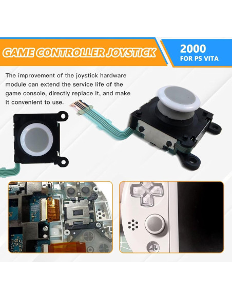 Palanca de Control Analógica DEARCOOL 2 PCS Compatible PS Vita 2000 Palanca de Control Analógica DEARCOOL 2 PCS Compatible PS Vita 2000