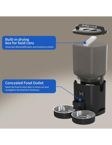 Dispensador Automático de Comida para Gatos PAPIFEED 7L Dispensador Automático de Comida para Gatos PAPIFEED 7L
