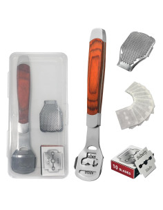 Removedor de Callos de Acero Inoxidable POQOD con 12 Piezas