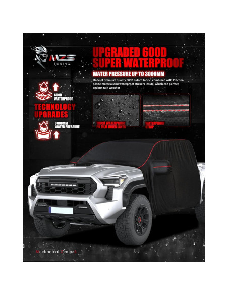 Cubierta de Cabina MZS Tacoma Doble 2014-2025 Impermeable