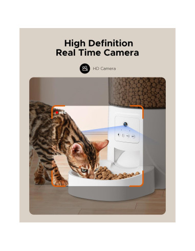 Dispensador Automático de Comida para Gatos Petultra HD