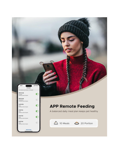 Dispensador Automático de Comida para Gatos Petultra HD
