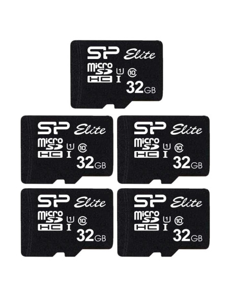 Paquete de 5 Tarjetas MicroSD 32GB Silicon Power Elite