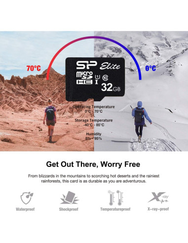 Paquete de 5 Tarjetas MicroSD 32GB Silicon Power Elite