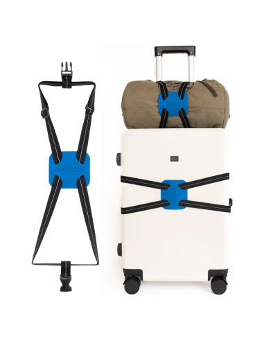 Correa Bungee para Equipaje Gufenlus Ajustable Negro/Azul