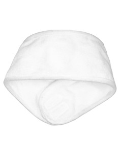 Cinta para la cabeza de microfibra Eurow Luxe blanca 61 cm