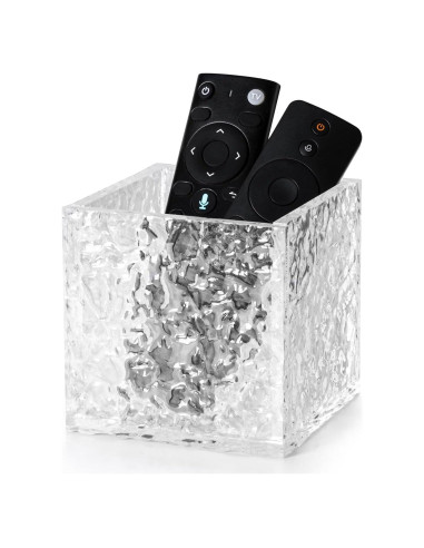 Soporte para Control Remoto AIYIZE Acrílico Textura Piedra 10x10x10cm