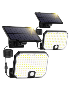 Luces Solares Barith HSG-1812B con Sensor de Movimiento 2 Pzs