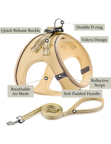 Arnés Ajustable Reflectante BOOMIBOO para Perros y Gatos XXS