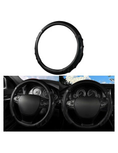 Funda de Volante Mandark 38 cm Cuero Antideslizante Negro