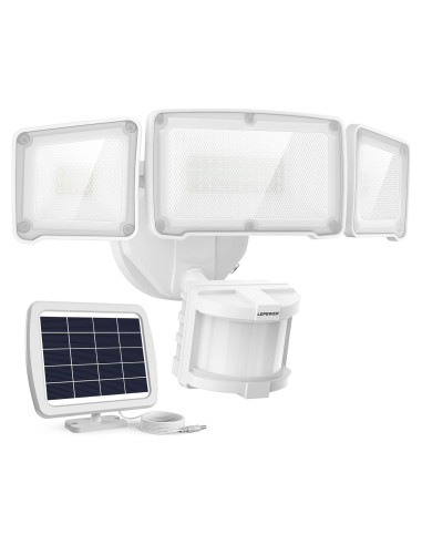 LEPOWER Luz Solar de Seguridad 1600LM con Sensor de Movimiento