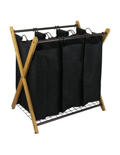 Clasificador de Ropa Oceanstar XBS1484 3 Bolsas 75.57 cm Negro