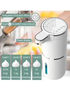 Dispensador de Jabón Automático YNESOER 400ml USB Recargable 2