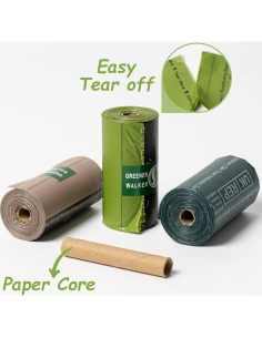 Bolsas para Excremento de Perro Greener Walker - 1080 Unidades Extra Gruesas y a Prueba de Fugas 2