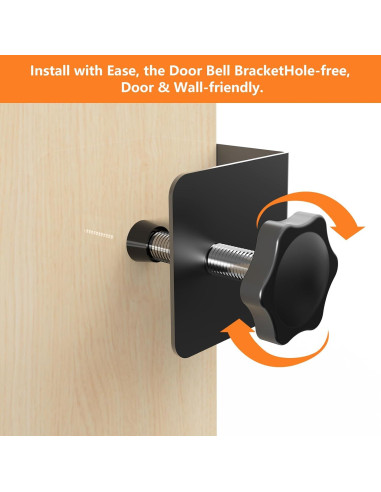 Soporte Antirrobo para Timbre Eufy E340 Negro Sin Perforación