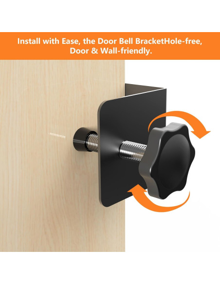 Soporte Antirrobo para Timbre Eufy E340 Negro Sin Perforación