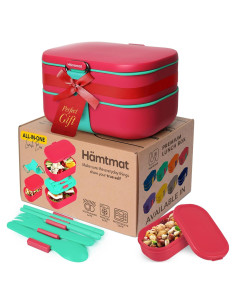 Caja Bento Aislada Hmtmat 1.33L con Palillos Reutilizables