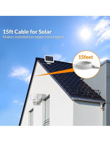 LEPOWER Luz Solar de Seguridad 1600LM con Sensor de Movimiento