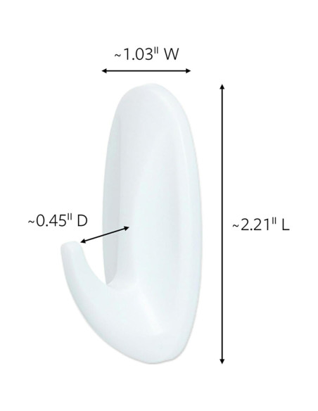 Ganchos Adhesivos Command 8 Piezas 0.45 kg Blanco