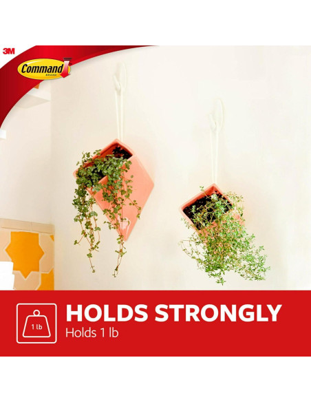 Ganchos Adhesivos Command 8 Piezas 0.45 kg Blanco