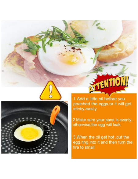 Anillos de Pancake y Huevo WOWITIS 15 cm - Acero Inoxidable