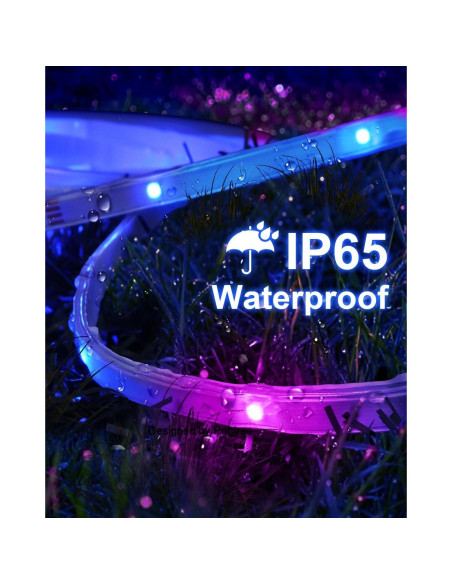 Luces de tira LED MuliVid 30.48m IP65 RGB control remoto Luces de tira LED MuliVid 30.48m IP65 RGB control remoto