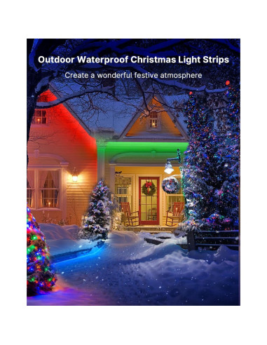 Luces de tira LED MuliVid 30.48m IP65 RGB control remoto