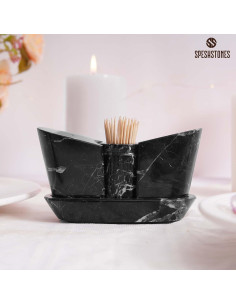 Juego de Salero y Pimentero de Mármol SPESHSTONES 6.35 cm 2