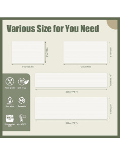 Tapete de Silicona Extra Grande KitchenRaku 200x40 cm Resistente al Calor 2