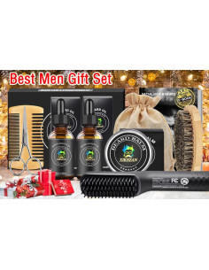 Kit de Cuidado de Barba XIKEZAN con Alisador y Aceite 2
