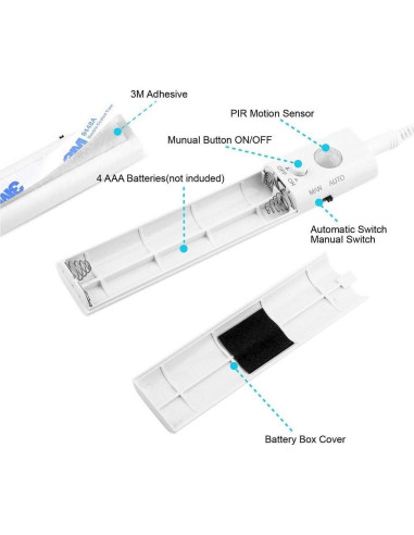 Luz de Armario KUCAM 1M con Sensor de Movimiento 6000K