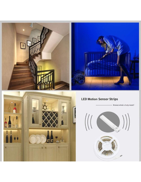 Luz de Armario KUCAM 1M con Sensor de Movimiento 6000K