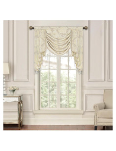Valance de lujo Jacquard Loom and Mill 99x114cm Beige