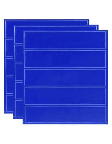 Calcomanías Reflectantes MECCANIXITY 11.5x2.5cm Azul Oscuro - Paquete de 3