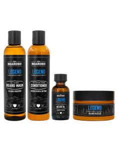 Kit Cuidado de Barba Live Bearded - Jabón, Aceite, Acondicionador
