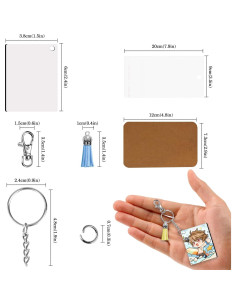 Blanks de Llaveros de Sublimación Fesorsi 210 Piezas MDF 2