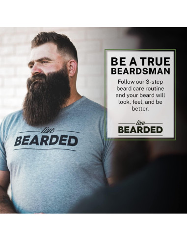 Kit Cuidado de Barba Live Bearded - Jabón, Aceite, Acondicionador