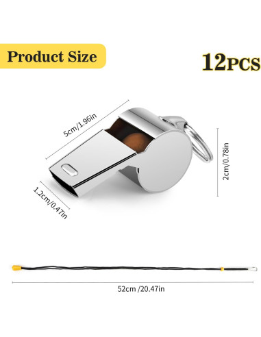 Silbato de Entrenador Evechole Acero Inoxidable Sonido Fuerte