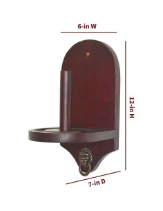 Soporte de Tiza Montado en Pared Hathaway Premier Caoba 2