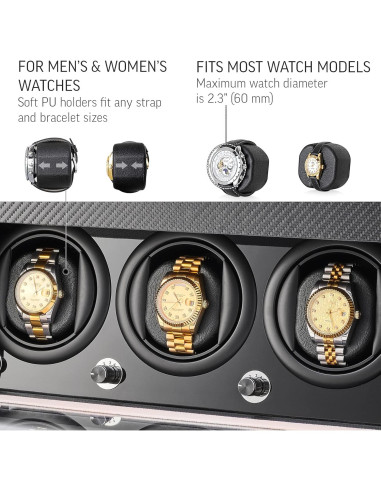 Cargador de Reloj Automático Leader WATCH WINDERS 3+12