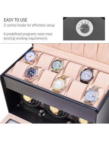 Cargador de Reloj Automático Leader WATCH WINDERS 3+12