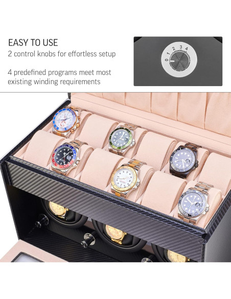 Cargador de Reloj Automático Leader WATCH WINDERS 3+12