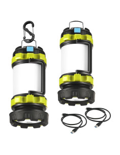Linterna Camping LED Recargable Consciot 2 Paquetes 3600mAh